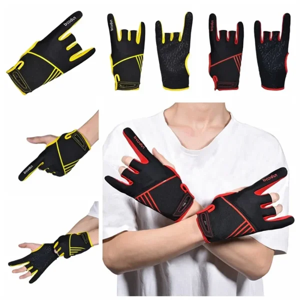 Mittens Bowling Glove Comfortable Half Finger Anti-Skid Sports Gloves Breathable Soft Bowling Ball Gloves Men Women - Image 2