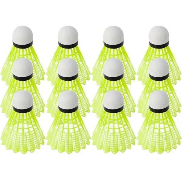 6/12PCS Green Badminton Balls Portable Badminton Travel Out Products Sport Training Nylon Shuttlecock Outdoor Supplies