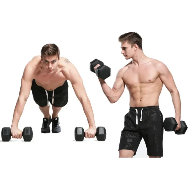 Hexagonal Dumbbell Fitness Weight Lifting Exercise Dumbbell Fitness Equipment Arm Muscle Training Home Fitness Equipment - Image 6